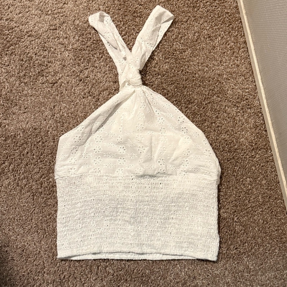 Peppermayo White Halter Top